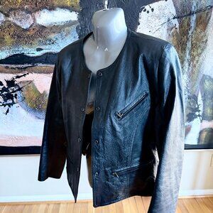 Vintage 90s Black Leather Jacket
